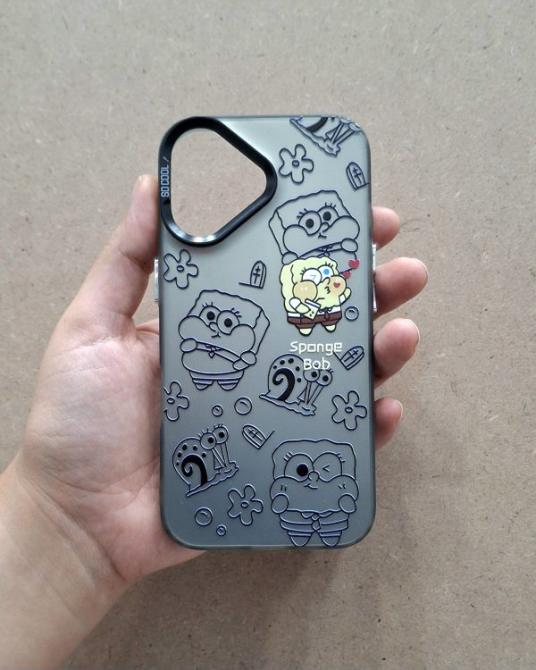کاور باب اسفنجی Sponge Bob دودی مناسب برای گوشی موبایل آیفون 16 نرمال iPhone16-