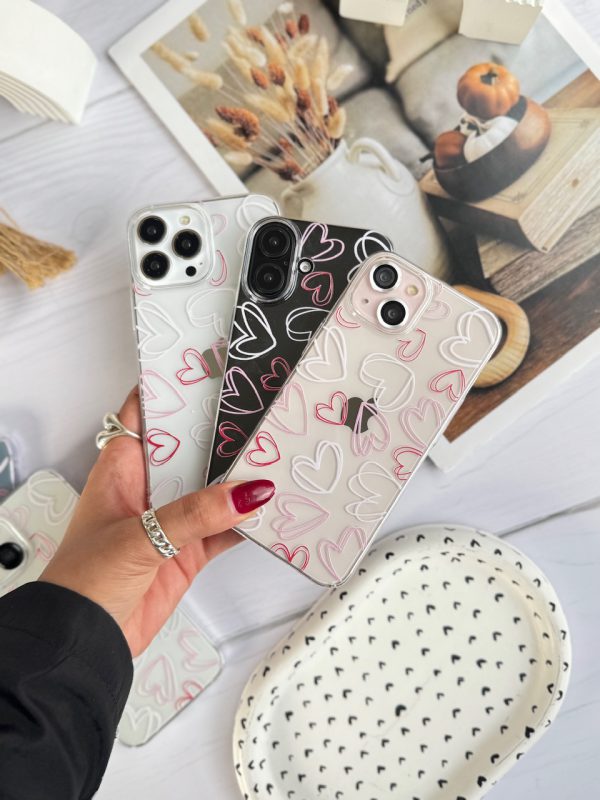 کاور شفاف قلبی مناسب برای گوشی موبایل آیفون 16 نرمال iPhone16-