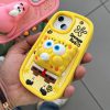 کاور باب اسفنجی Sponge Bob بادکنکی سیلیکونی مناسب برای گوشی موبایل آیفون 14 پرومکس و 15 پرومکس iPhone15Promax iPhone14Promax