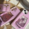 کاور گوشی موبایل آیفون 14 پرومکس iPhone14Promax طرح گربه صورتی ملوس آکواریومی اکلیلی شاینی