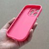 کاور Curve سالید Solid دکمه فلزی رنگ صورتی مناسب برای گوشی موبایل آیفون 15 پرو iPhone15pro-