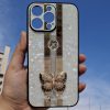 کاور گوشی موبایل آیفون 14 پرومکس iPhone14Promax طرح پروانه Butterfly برجسته نگینی TYBOMB