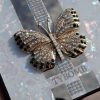 کاور گوشی موبایل آیفون 14 پرومکس iPhone14Promax طرح پروانه Butterfly برجسته نگینی TYBOMB