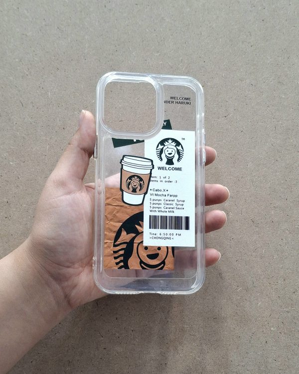 کاور استارباکس Starbucks شفاف مناسب برای گوشی موبایل آیفون 14 پرومکس iPhone14Promax