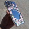 کاور گوشی موبایل آیفون 14 پرومکس iPhone14Promax طرح گل لاله Tulips آینه ای کرومی با گلس محافظ لنز