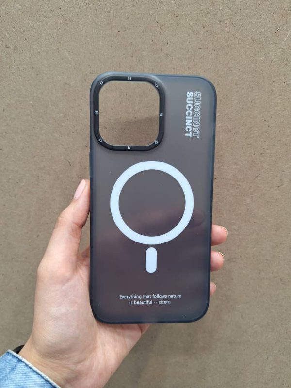 کاور Succinct مات مگ سیف Mag Safe رنگ دودی مناسب برای گوشی موبایل آیفون 14 پرومکس iPhone14Promax