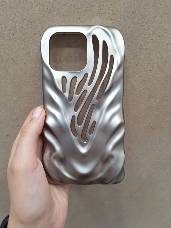 کاور موج Wave رنگ بژ مناسب برای گوشی موبایل آیفون 15 پرو iPhone15Pro-