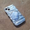 کاور گوشی موبایل آیفون 15 پرو iPhone15Pro- طرح موج نقره ای Silver Wave کرومی آینه ای