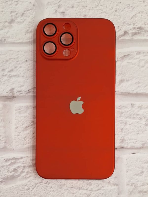 کاور Red PC رنگ قرمز بسیار نازک Ultra Thin با گلس محافظ لنز مناسب برای گوشی موبایل آیفون 12 پرو iPhone12Pro-