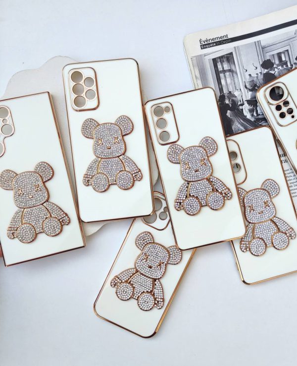کاور خرس Bear نگینی مناسب برای گوشی موبایل آیفون X ایکس و Xs ایکس اس iPhoneX- و iPhoneXs-