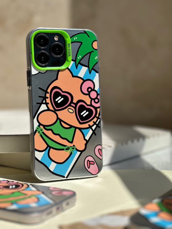 کاور گوشی موبایل آیفون 14 پرومکس iPhone14Promax طرح گربه هلو کیتی بیکینی پوش Kitty in Bikini