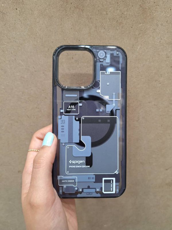 کاور اولترا هایبرید اسپیگن Ultra Hybrid Spigen مشکی مناسب برای گوشی موبایل آیفون 15 پرومکس iPhone15Promax