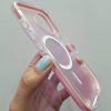 کاور هولوگرامی VIP Max مگ سیف Mag Safe رنگ صورتی مناسب برای گوشی موبایل آیفون 16 نرمال iPhone16-