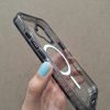 کاور VIP Max مگ سیف Mag Safe کریستال شفاف Clear رنگ مشکی مناسب برای گوشی موبایل آیفون 16 نرمال iPhone16-