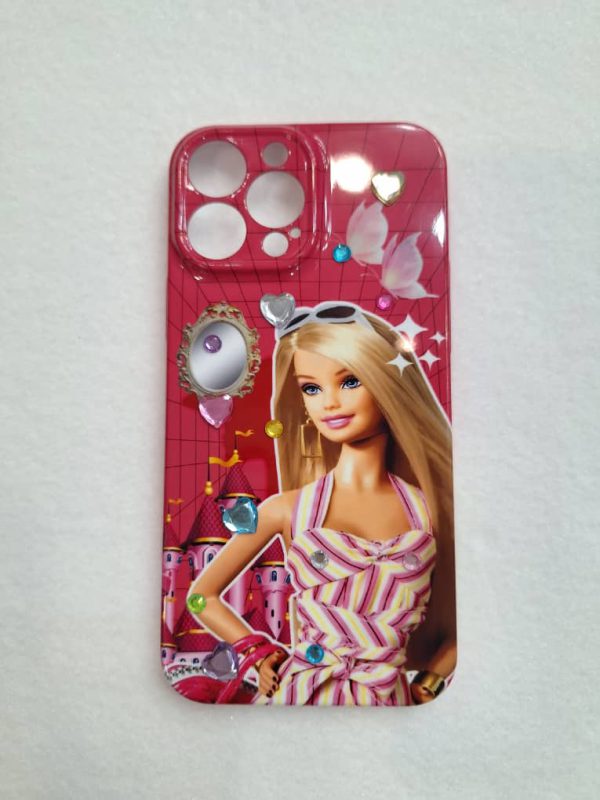 کاور باربی Barbie نگین دار نازک Ultra Thin مناسب برای گوشی موبایل آیفون 12 پرو iPhone12Pro-