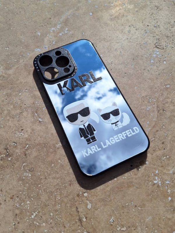 کاور گوشی موبایل آیفون 11 پرو iPhone11Pro- طرح کارل لاگرفلد Karl Lagerfeld آینه ای