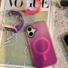 کاور درخشش صورتی - پینک گلو Pink Glow مگ سیف Mag Safe هولوگرامی مناسب برای گوشی موبایل آیفون 15 پرو iPhone15Pro-