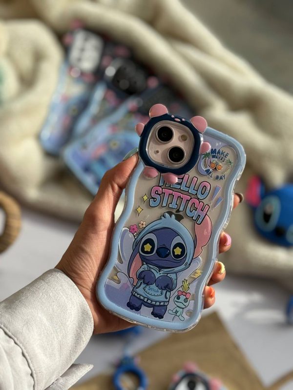 کاور استیچ هودی پوش Hello Stitch مناسب برای گوشی موبایل آیفون X ایکس و Xs ایکس اس iPhoneX- و iPhoneXs-