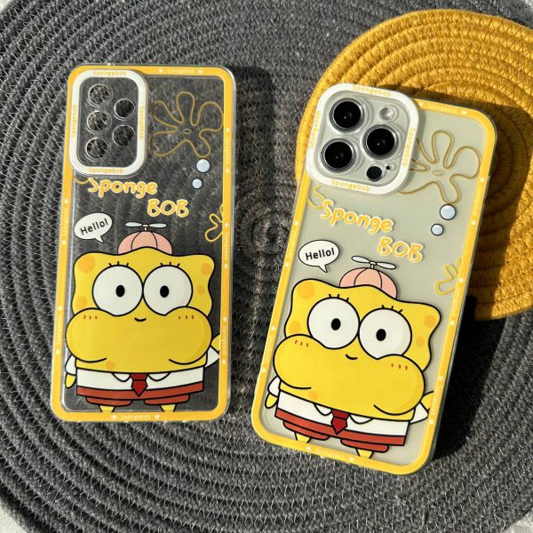 کاور باب اسفنجی Sponge Bob ژله ای شفاف مناسب برای گوشی موبایل آیفون 12 پرو iPhone12Pro-