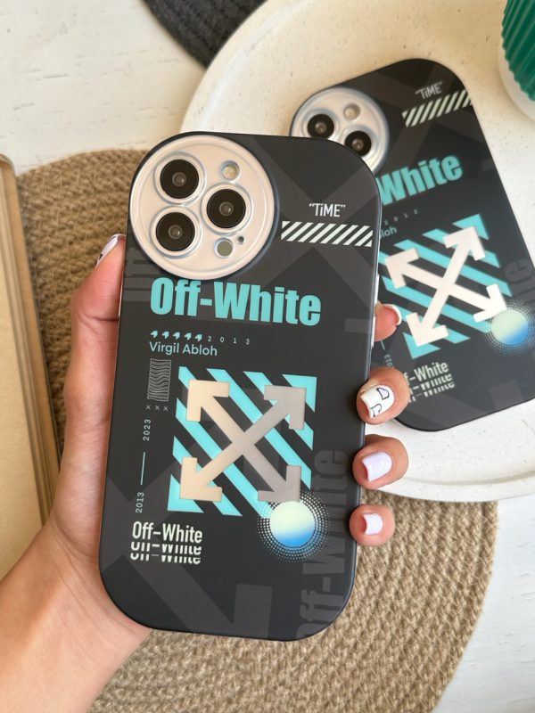کاور آف وایت Off White لنز رینگی مشکی مناسب برای گوشی موبایل آیفون 12 پرو iPhone12Pro-