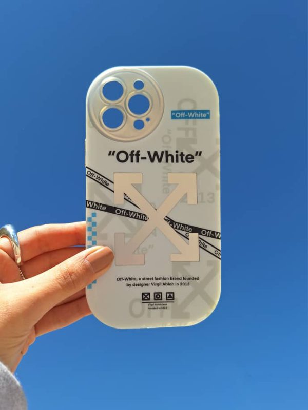 کاور آف وایت Off White لنز رینگی سفید مناسب برای گوشی موبایل آیفون 12 پرومکس iPhone12Promax