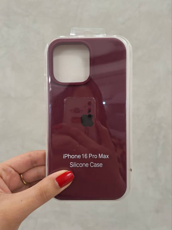 کاور سیلیکونی Silicone Case رنگ چری Cherry مناسب برای گوشی موبایل آیفون 16 نرمال iPhone16-
