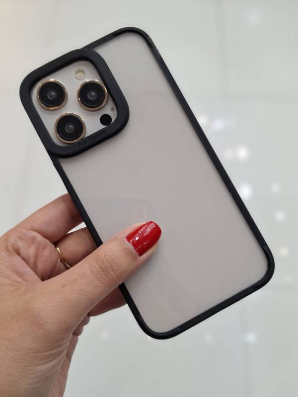 کاور گوشی موبایل آیفون 13 پرو iPhone13Pro- مجیک ماسک Magic Mask شفاف دور سیلیکونی رنگ مشکی