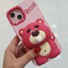 کاور گوشی موبایل آیفون 13، 14 و 15 نرمال iPhone13- iPhone14- iPhone15- طرح خرس لاتسو Lotso Bear آدامس بادکنکی سیلیکونی