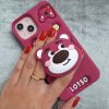 کاور خرس لاتسو Lotso Bear پاپ سوکتی سیلیکونی مناسب برای گوشی موبایل آیفون 12 نرمال و 12 پرو iPhone12- iPhone12Pro-