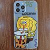 کاور باب اسفنجی Sponge Bob مگ سیف Mag Safe همراه با پاپ سوکت مگنتی مناسب برای گوشی موبایل آیفون 12 پرومکس iPhone12Promax