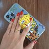 کاور باب اسفنجی Sponge Bob مگ سیف Mag Safe همراه با پاپ سوکت مگنتی مناسب برای گوشی موبایل آیفون 12 پرومکس iPhone12Promax