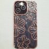 کاور گوشی موبایل آیفون 14 پرومکس iPhone14Promax طرح گل بهاری رزگلد با برگه رنگی