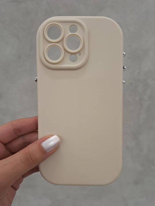 کاور Cream Curve رنگ کرمی سیلیکون ژله ای مناسب برای گوشی موبایل آیفون 14 پرومکس iPhone14Promax