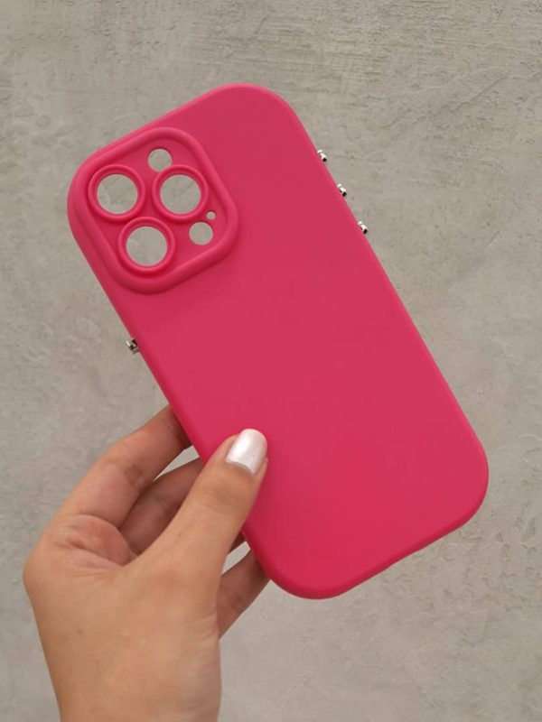 کاور Magenta Curve رنگ سرخابی سیلیکون ژله ای مناسب برای گوشی موبایل آیفون 14 پرومکس iPhone14Promax