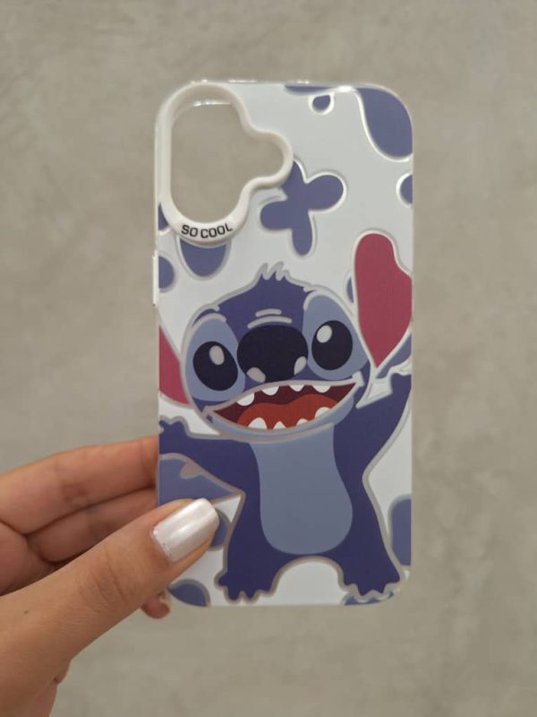 کاور استیچ خندان Stitch مناسب برای گوشی موبایل آیفون 16 نرمال iPhone16-