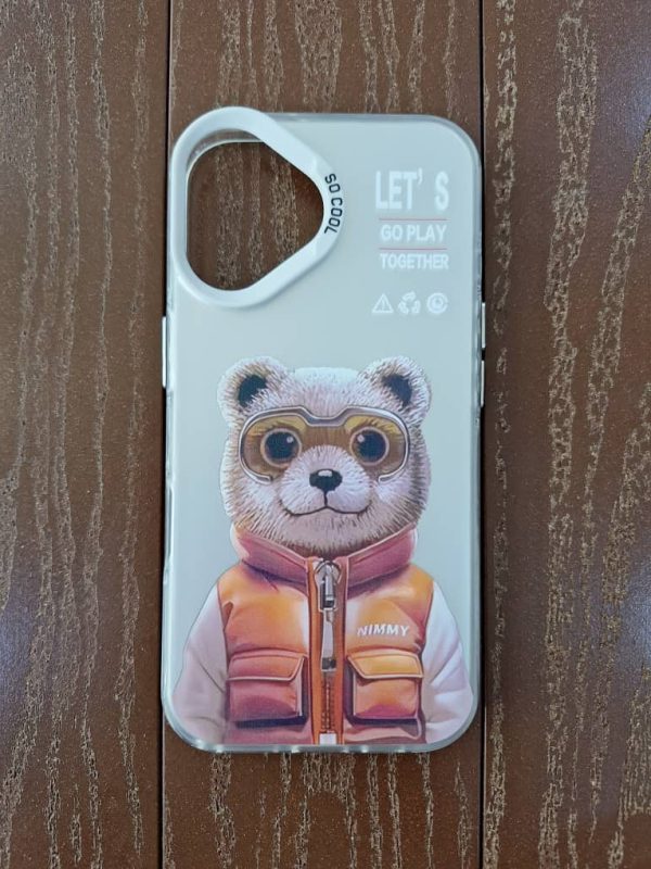 کاور خرس Let’s Play Together Bear مناسب برای گوشی موبایل آیفون 16 نرمال iPhone16-