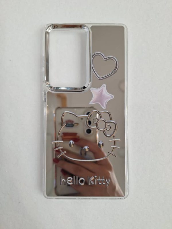 کاور گربه هلو کیتی Hello Kitty آینه ای مناسب برای گوشی موبایل سامسونگ اس 25 اولترا Samsung-S25Ultra