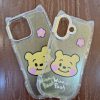 کاور گوشی موبایل آیفون 16 نرمال iPhone16- طرح وینی پو Winnie Pooh گوشدار هولوگرامی قلبی