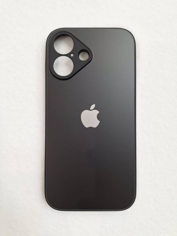 کاور پشت شیشه ای محافظ لنزدار رنگ مشکی مناسب برای گوشی آیفون 16 نرمال iPhone16-