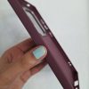 کاور سیلیکونی ژله ای با لنز استندشو رنگ زرشکی مناسب برای گوشی موبایل سامسونگ اس 24 اولترا Samsung-S24Ultra
