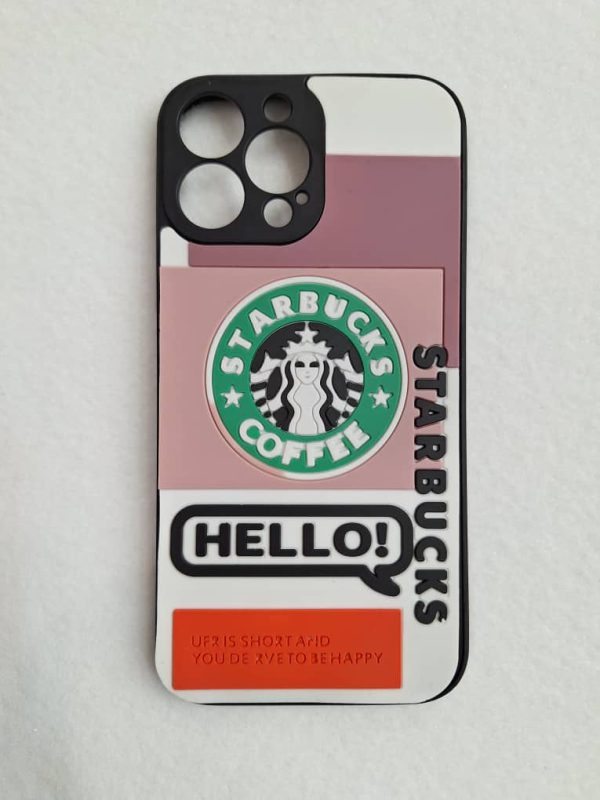 کاور استارباکس Starbucks طرح سیلیکونی برجسته مناسب برای گوشی موبایل آیفون 13 پرومکس iPhone13Promax