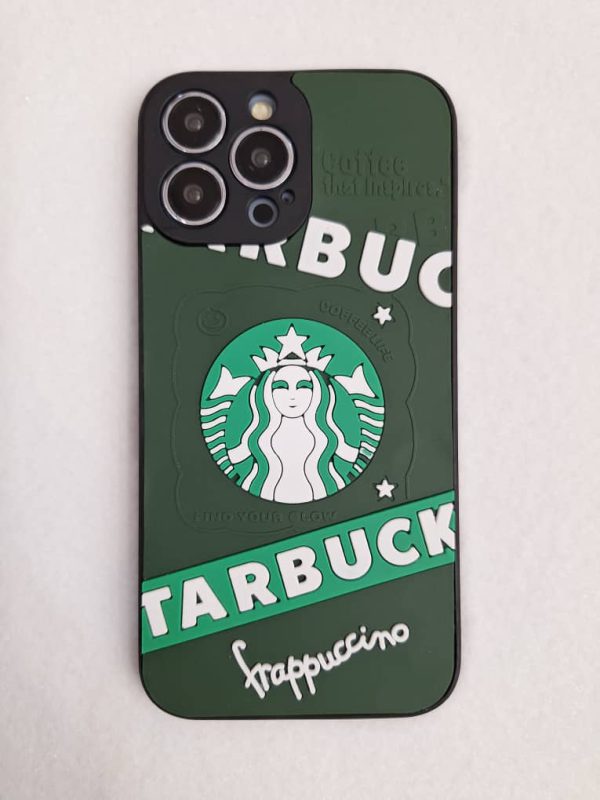 کاور استارباکس Starbucks طرح سیلیکونی برجسته مناسب برای گوشی موبایل آیفون 13 پرومکس iPhone13Promax