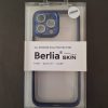کاور Berlia Skin شفاف دور رنگی رنگ سرمه ای با گلس محافظ لنز مناسب برای گوشی آیفون 13 پرومکس iPhone13Promax