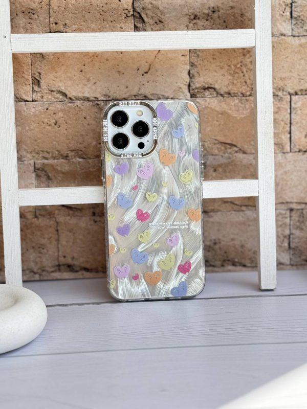 کاور براش قلبی مداد رنگی مناسب برای گوشی موبایل آیفون 15 پرومکس iPhone15Promax