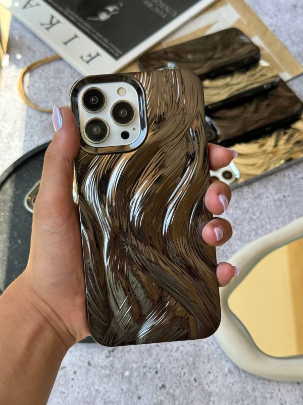 کاور براش کرومی Black Brush رنگ مشکی مناسب برای گوشی موبایل آیفون 15 پرومکس iPhone15Promax