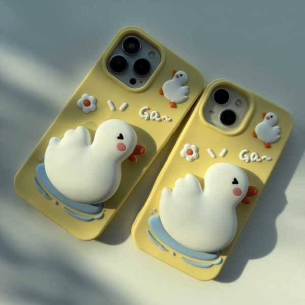 کاور اردک - داک Duck پاپ سوکتی سیلیکونی مناسب برای گوشی موبایل آیفون 12 پرومکس و 13 پرومکس iPhone12Promax iPhone13Promax