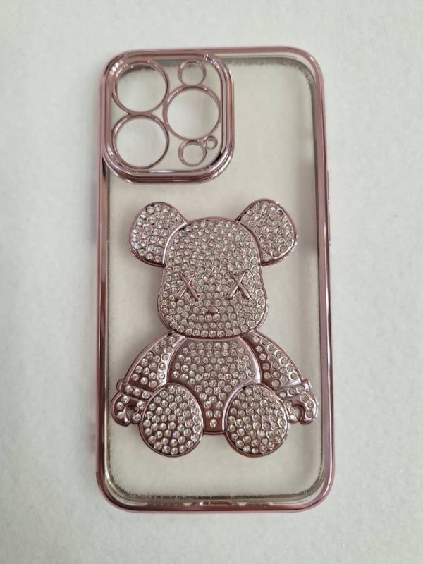 کاور خرس Bear نگینی شفاف مناسب برای گوشی موبایل آیفون 12 نرمال iPhone12-