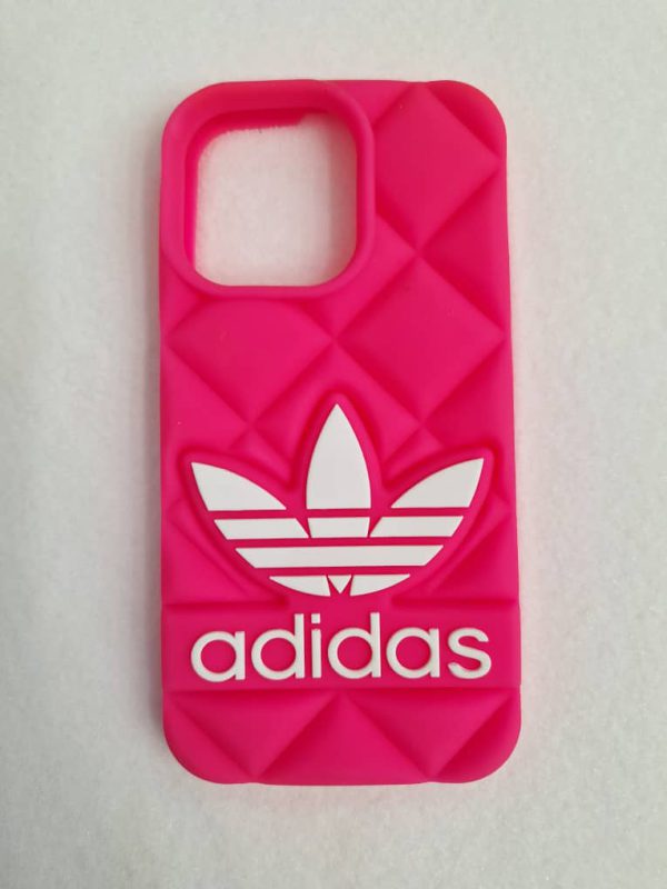 کاور آدیداس Original Q Series Adidas طرح برجسته رنگ صورتی مناسب برای گوشی آیفون 13 پرو iPhone13Pro-