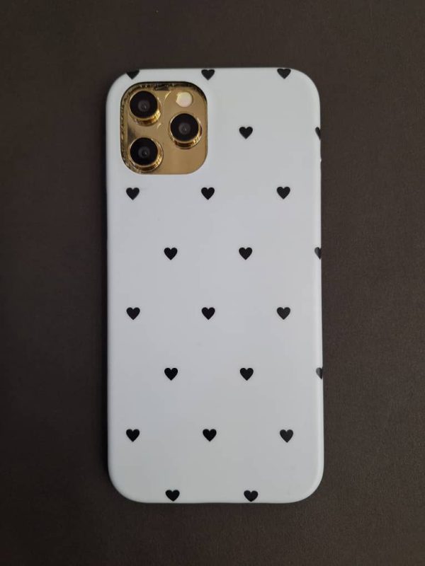 کاور سفید قلبی مناسب برای گوشی موبایل آیفون 12 نرمال و 12 پرو iPhone12- iPhone12Pro-