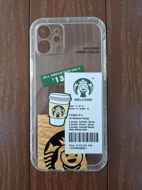 کاور استارباکس Starbucks شفاف ژله ای مناسب برای گوشی موبایل آیفون 12 پرو iPhone12Pro-